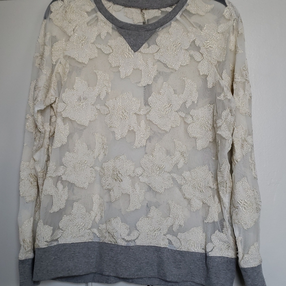 Awake contour vintage pullover sheer top